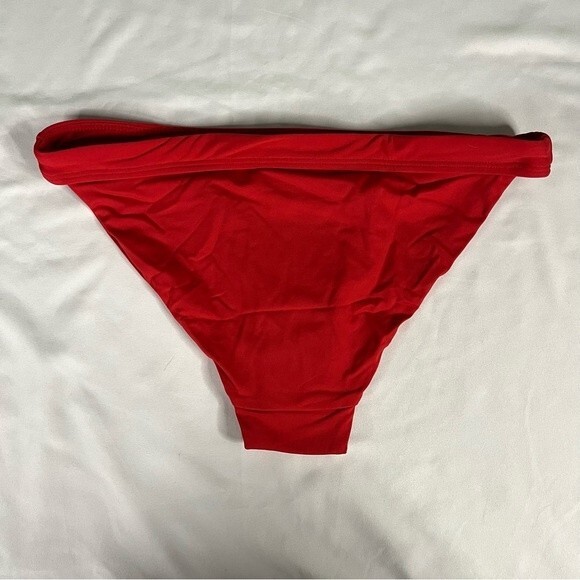 Andie Swim Size S Cherry Red Banded Cheeky Bottom Sexy Beach Classic Low Rise - Picture 5 of 6